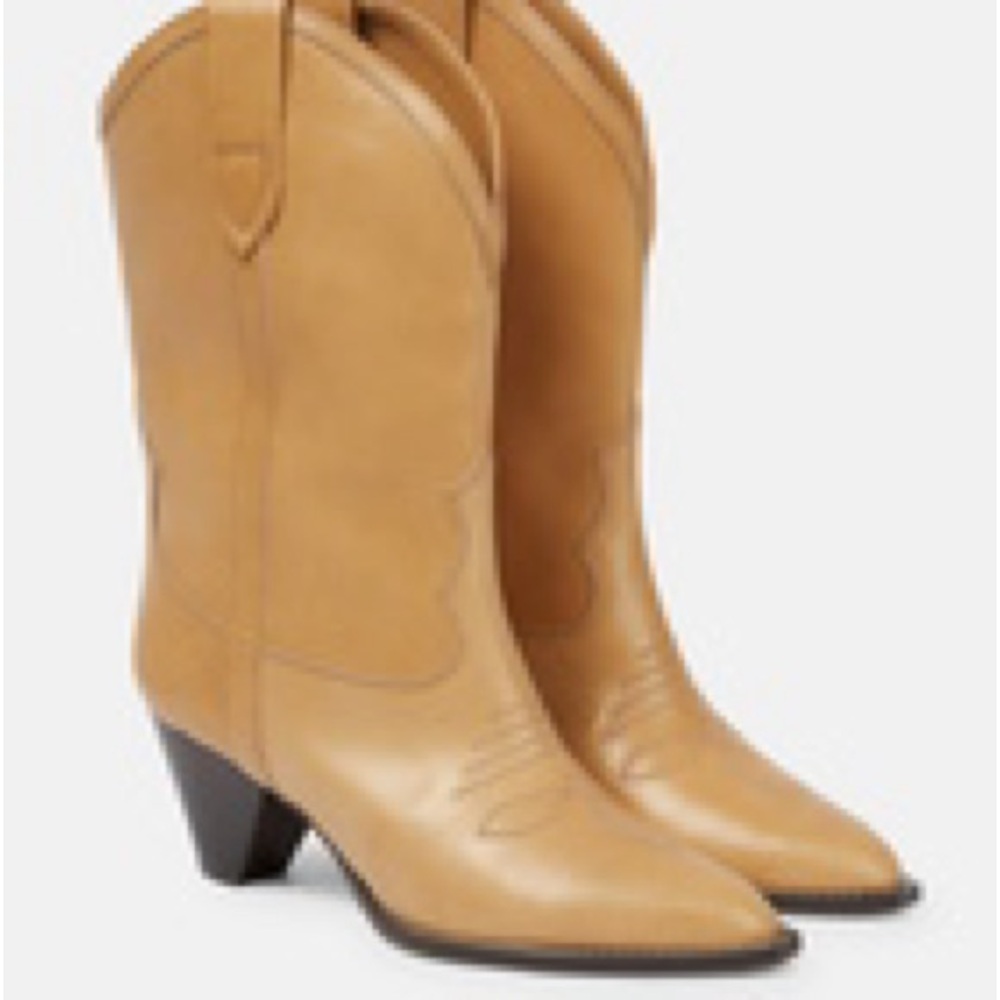 Isabel Marant Tan Leather Heeled Boots